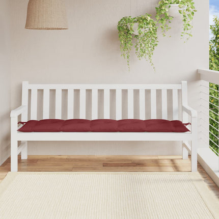 Bänkdyna melerad vinröd 180x50x7 cm tyg