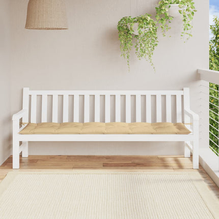 Bänkdyna melerad beige 200x50x7 cm tyg