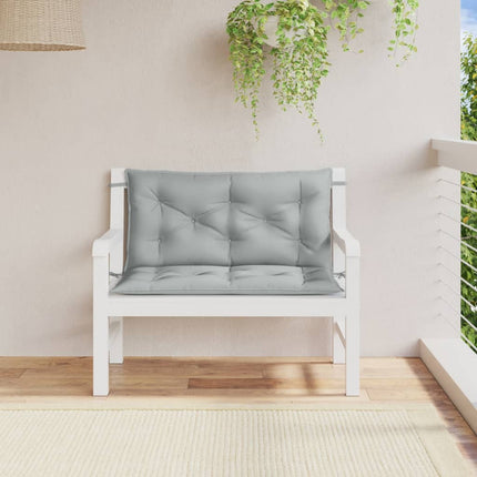 Bänkdyna 2 st melerad ljusgrå 100x50x7 cm tyg