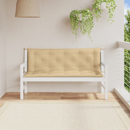 Bänkdyna 2 st melerad beige 150x50x7 cm tyg
