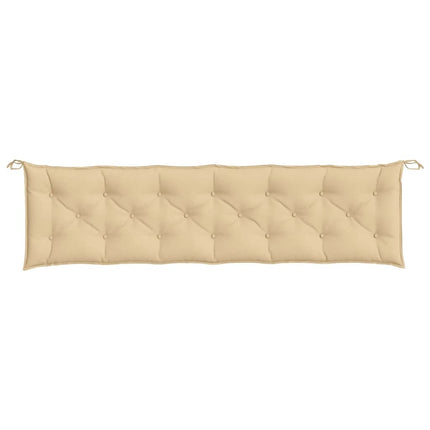 Bänkdyna 2 st melerad beige 200x50x7 cm tyg