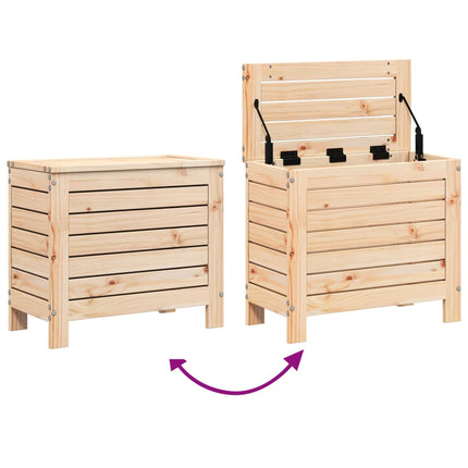 Fotpall för trädgården 62x31,5x52 cm massiv furu