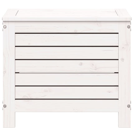 Fotpall för trädgården vit 62x31,5x52 cm massiv furu