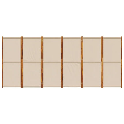 Rumsavdelare 6 paneler taupe 420x180 cm