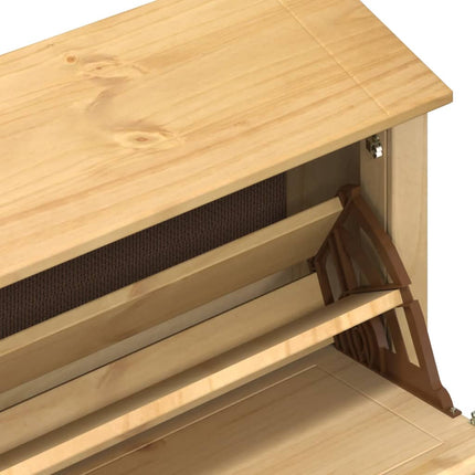 Skoskåp Corona 99x32x47 cm massiv furu