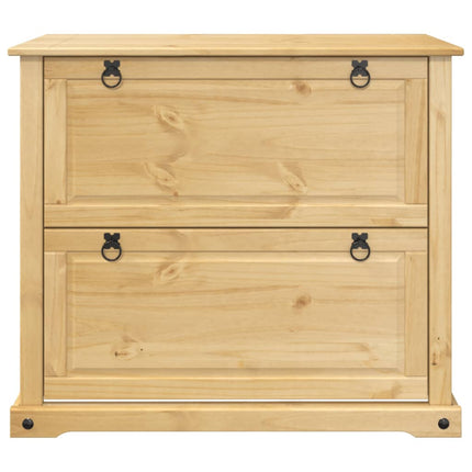 Skoskåp Corona 99x32x85 cm massiv furu