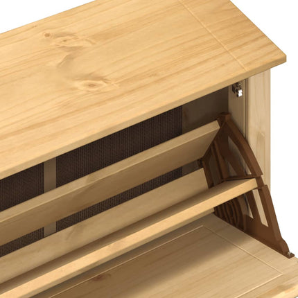 Skoskåp Corona 99x32x85 cm massiv furu