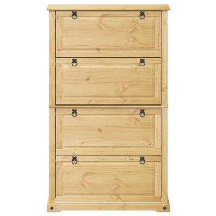 Skoskåp Corona 99x32x163,5 cm massiv furu