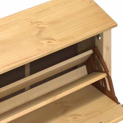 Skoskåp Corona 99x32x163,5 cm massiv furu