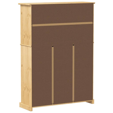 Skoskåp Corona 99x32x138 cm massiv furu