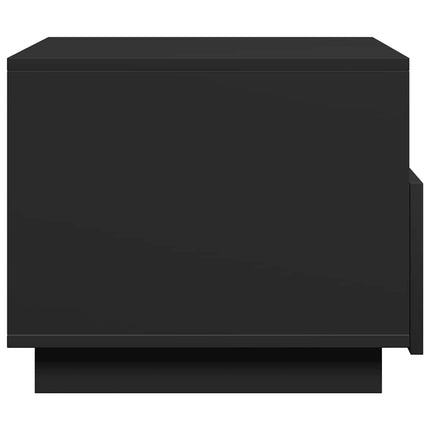 Soffbord med LED svart 50x49x40 cm