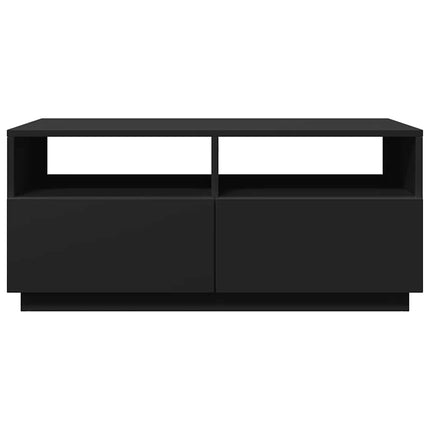 Soffbord med LED svart 90x49x40 cm