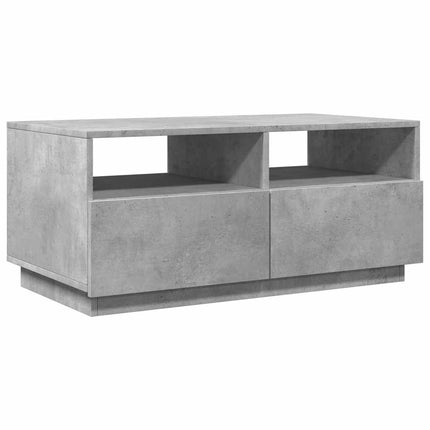 Soffbord med LED betonggrå 90x49x40 cm