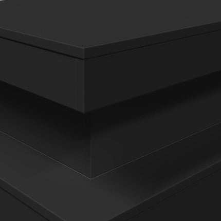 Soffbord med LED svart 90x50x40 cm