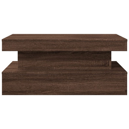 Soffbord med LED brun ek 90x50x40 cm