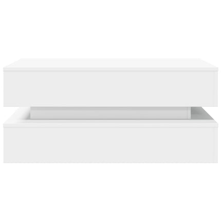 Soffbord med LED vit 90x50x40 cm