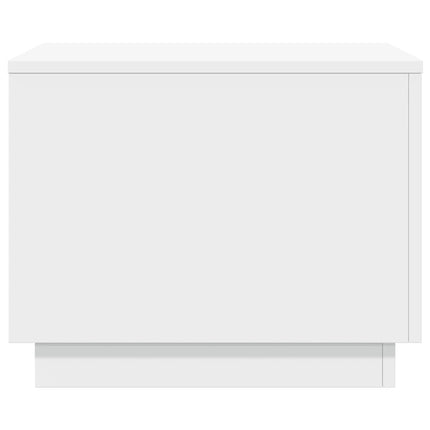 Soffbord med LED vit 50x50x40 cm