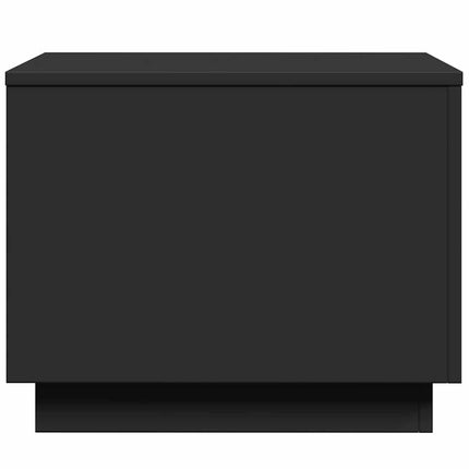 Soffbord med LED svart 50x50x40 cm