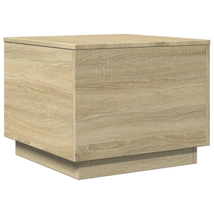 Soffbord med LED sonoma-ek 50x50x40 cm