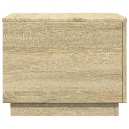 Soffbord med LED sonoma-ek 50x50x40 cm