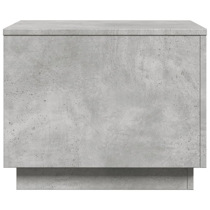 Soffbord med LED betonggrå 50x50x40 cm