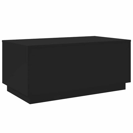 Soffbord med LED svart 90x50x40 cm