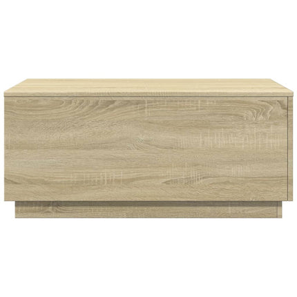 Soffbord med LED sonoma-ek 90x50x40 cm
