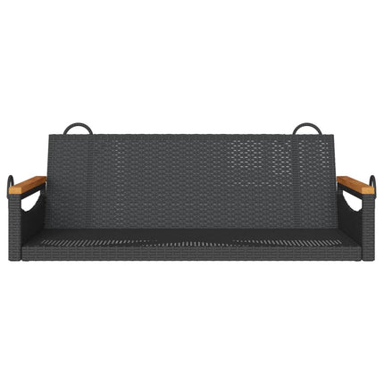 Gungbänk svart 109x62x40 cm konstrotting