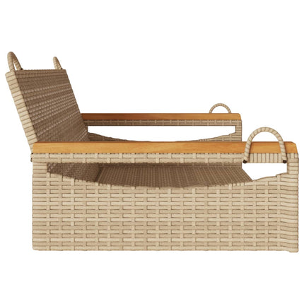 Gungbänk beige 109x62x40 cm konstrotting