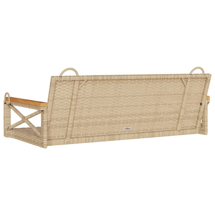 Gungbänk beige 109x62x40 cm konstrotting