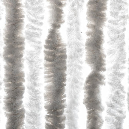 Insektsgardin ljusgrå och vit 100x220 cm chenille
