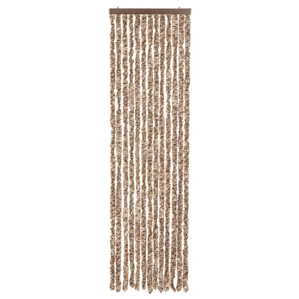 Insektsgardin beige och mörkbrun 56x185 cm chenille