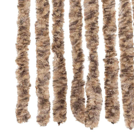 Insektsgardin beige och mörkbrun 56x185 cm chenille