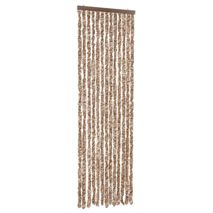 Insektsgardin beige och mörkbrun 56x200 cm chenille