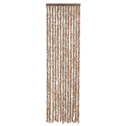 Insektsgardin beige och mörkbrun 56x200 cm chenille