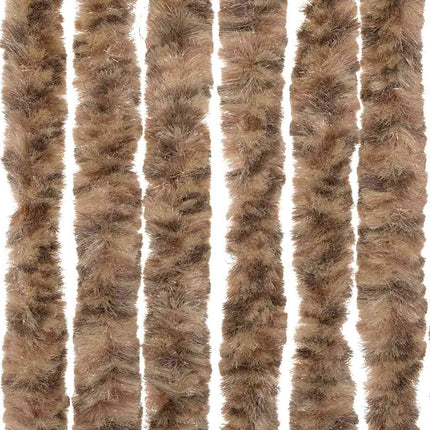 Insektsgardin beige och mörkbrun 56x200 cm chenille
