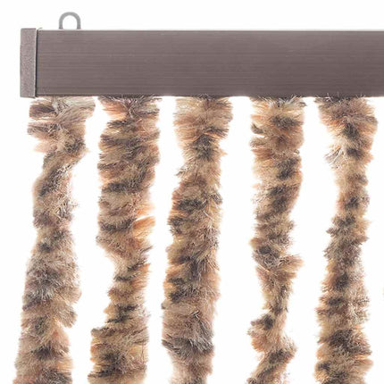 Insektsgardin beige och mörkbrun 90x220 cm chenille