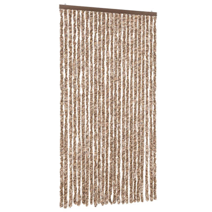 Insektsgardin beige och mörkbrun 100x200 cm chenille