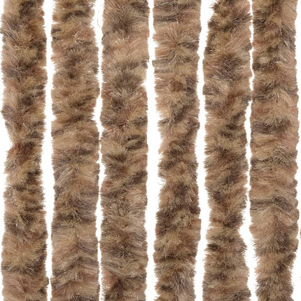 Insektsgardin beige och mörkbrun 100x200 cm chenille