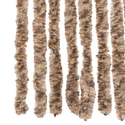 Insektsgardin beige och mörkbrun 100x230 cm chenille