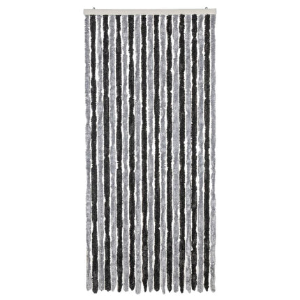 Insektsgardin grå och svart 90x200 cm chenille