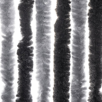 Insektsgardin grå och svart 100x220 cm chenille