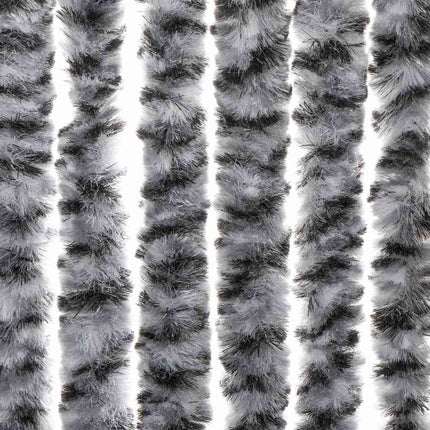 Insektsgardin grå och svart och vit 56x185 cm chenille