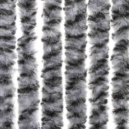 Insektsgardin grå och svart och vit 56x200 cm chenille