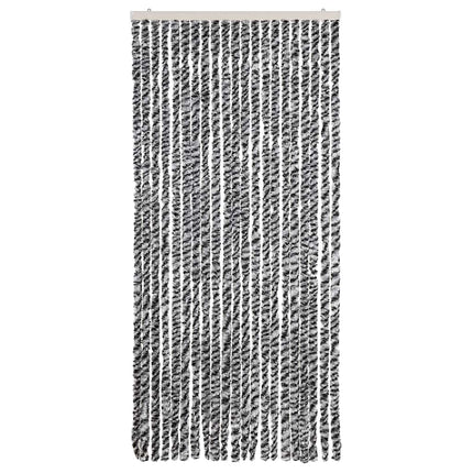 Insektsgardin grå och vit 90x200 cm chenille