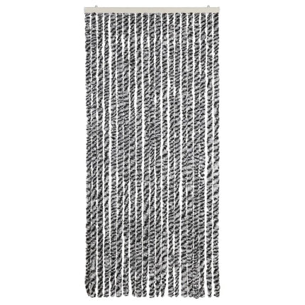 Insektsgardin grå och svart och vit 90x220 cm chenille