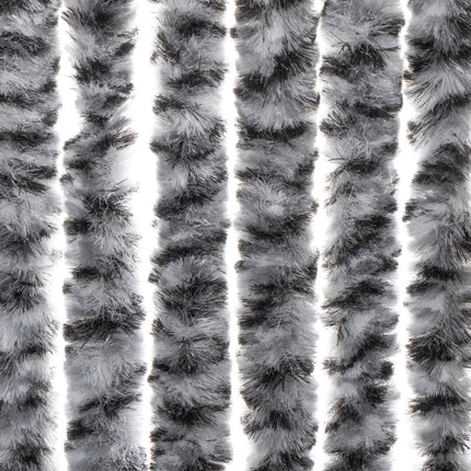 Insektsgardin grå och svart och vit 90x220 cm chenille