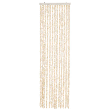 Insektsgardin beige och vit 56x185 cm chenille
