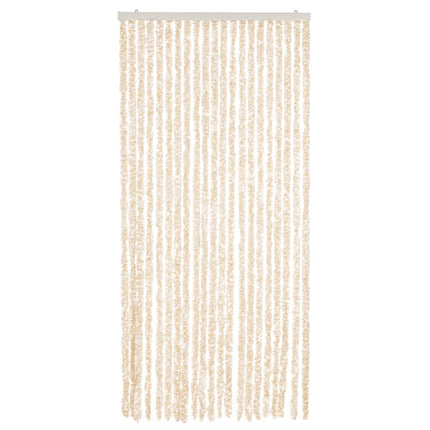 Insektsgardin beige och vit 90x200 cm chenille