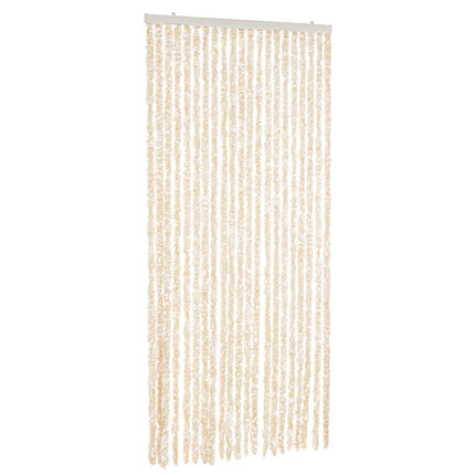 Insektsgardin beige och vit 90x220 cm chenille